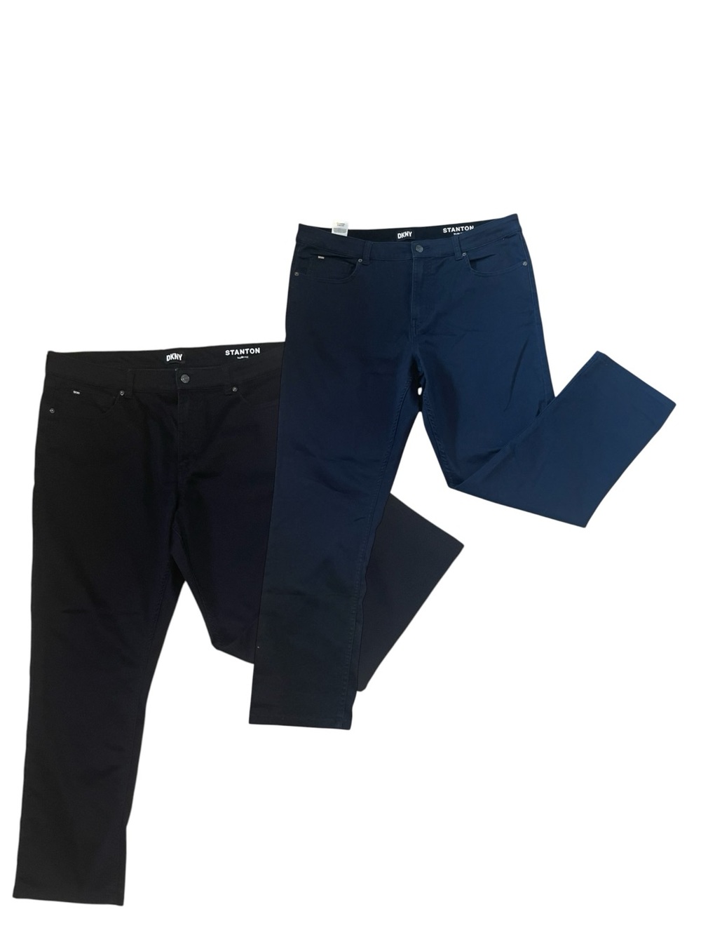 C15- DKNY Slim Fit 38x30 Stanton Men's Straight Leg Jeans - Black set of 2